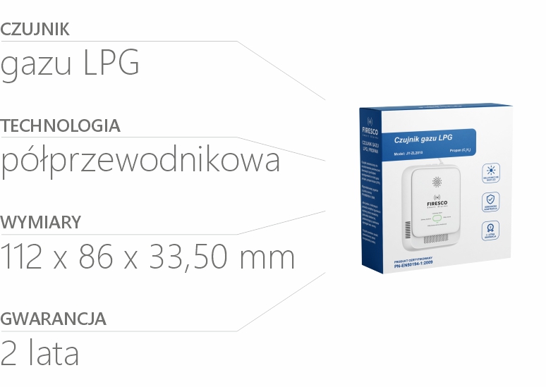 Czujnik gazu ziemnego JY-ZL2010W