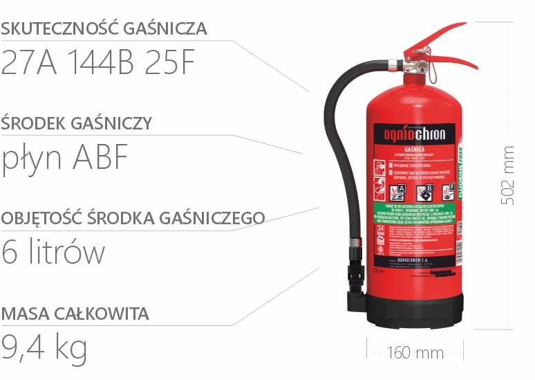Gaśnica Domowa 2 specyfikacja