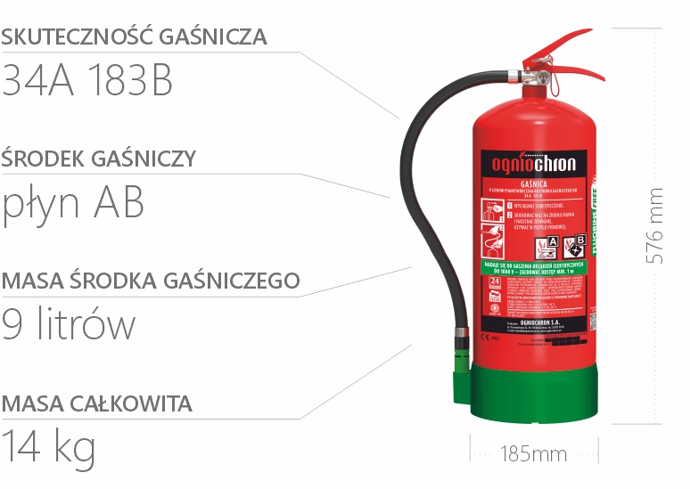 Gaśnica Domowa 2 specyfikacja